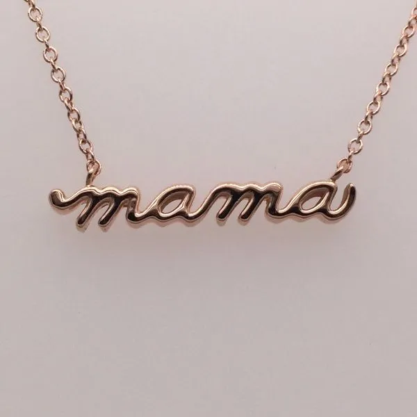 Rose Gold "mama" pendant  Rasmussen Diamonds Mount Pleasant, WI