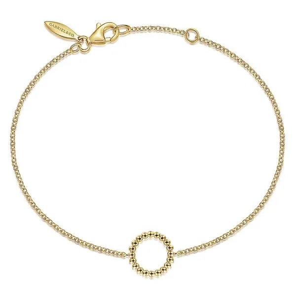 Yellow Gold Bujukan Circle Chain Bracelet