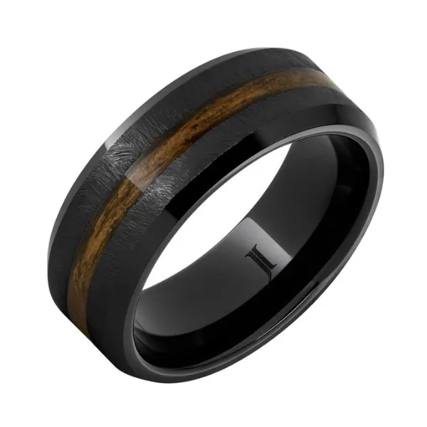 Barrel Aged™ Black Diamond Ceramic Wedding Ring Rasmussen Diamonds Mount Pleasant, WI