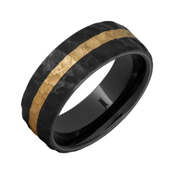 Thor – Black Diamond Ceramic™ Ring With 14K Gold Inlay Rasmussen Diamonds Mount Pleasant, WI