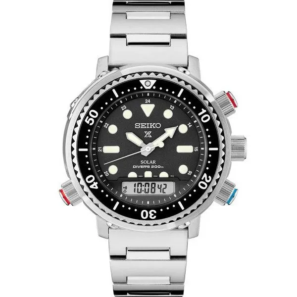 Seiko Timepiece Prospex Solar Analog-Digital Diver's Watch Rasmussen Diamonds Mount Pleasant, WI