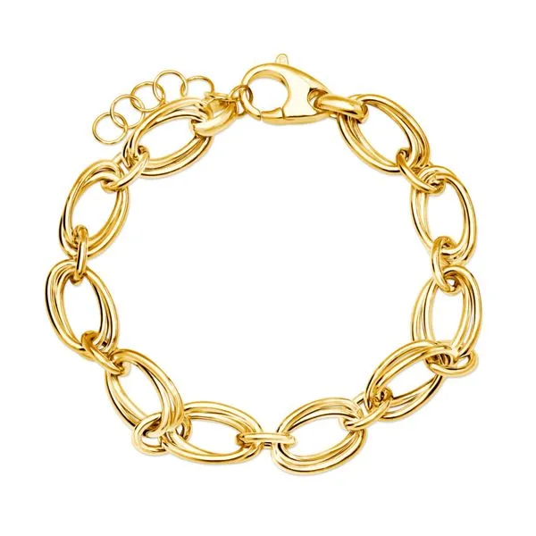 Gold Colored Silver Bracelet Rasmussen Diamonds Mount Pleasant, WI