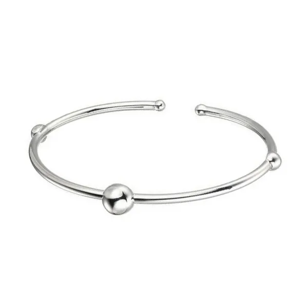 Elle Sterling Silver Beaded Cuff Rasmussen Diamonds Mount Pleasant, WI
