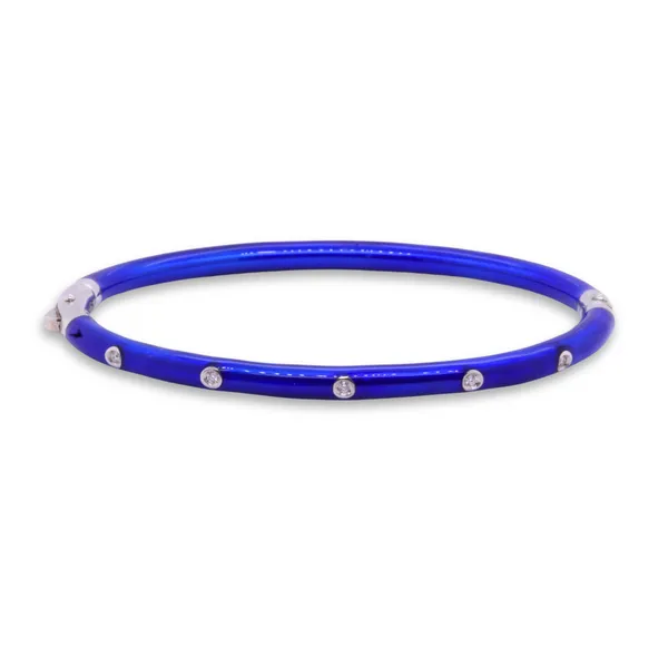 Soho Blue Enamel and Diamond Bracelet Rasmussen Diamonds Mount Pleasant, WI