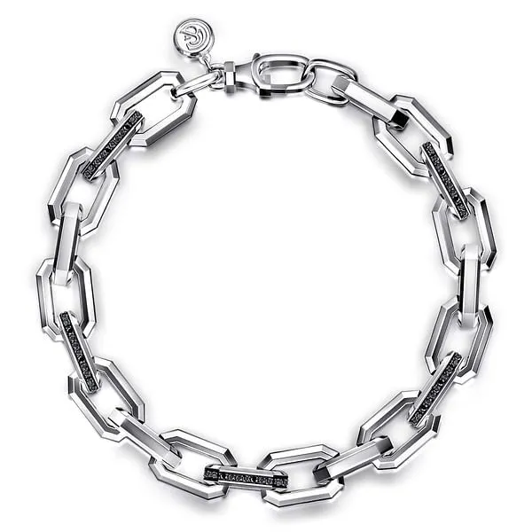 Sterling Silver Faceted Black Spinel Bracelet Rasmussen Diamonds Mount Pleasant, WI