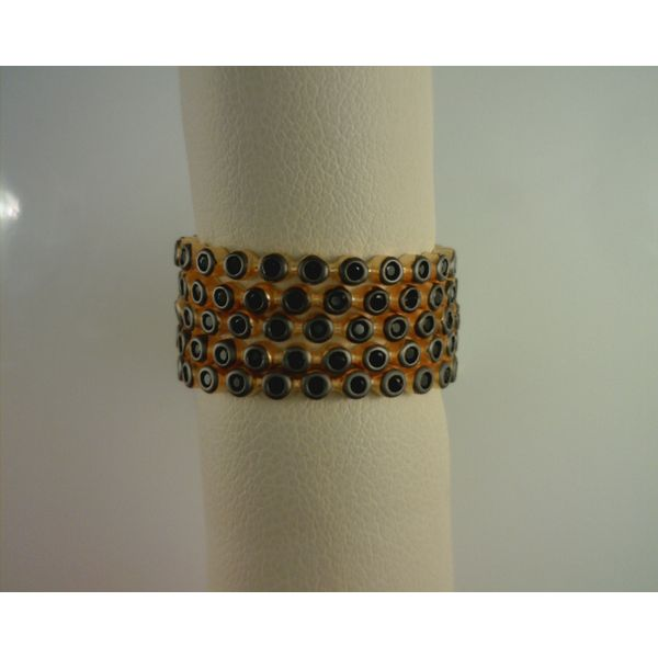 Gold over Sterling Silver, black beaded ring set Rasmussen Diamonds Mount Pleasant, WI
