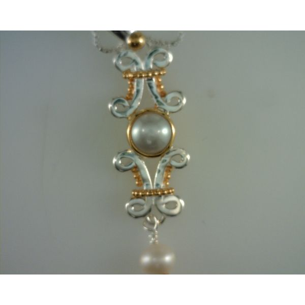 Vermeil pendant with freshwater Pearls  Rasmussen Diamonds Mount Pleasant, WI