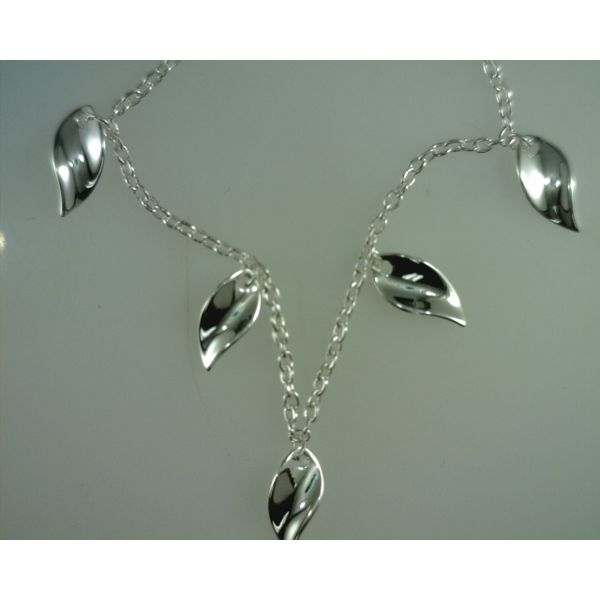 Sterling Silver scatter leaf station necklace  Rasmussen Diamonds Mount Pleasant, WI
