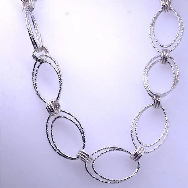 Sterling Silver double linked necklace  Rasmussen Diamonds Mount Pleasant, WI