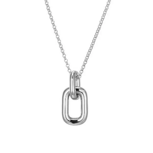 Elle Sterling Silver Link Necklace Rasmussen Diamonds Mount Pleasant, WI