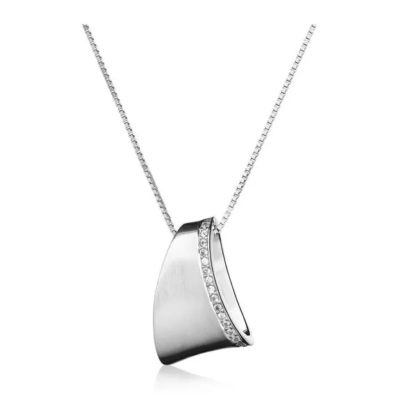 Sterling Silver White Sapphire Pendant Rasmussen Diamonds Mount Pleasant, WI