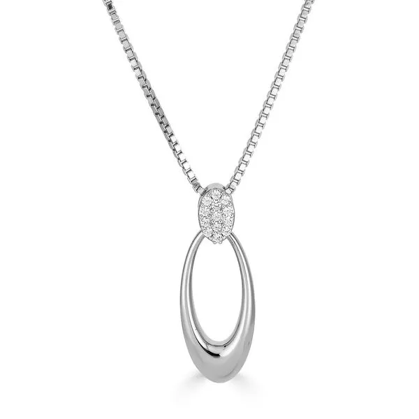 Sterling Silver White Sapphire Pendant Rasmussen Diamonds Mount Pleasant, WI