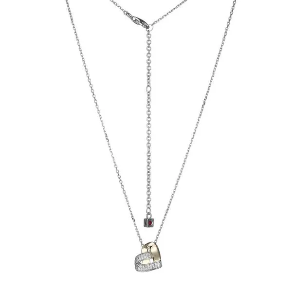 Sterling Silver Gold Plated Heart Necklace Rasmussen Diamonds Mount Pleasant, WI