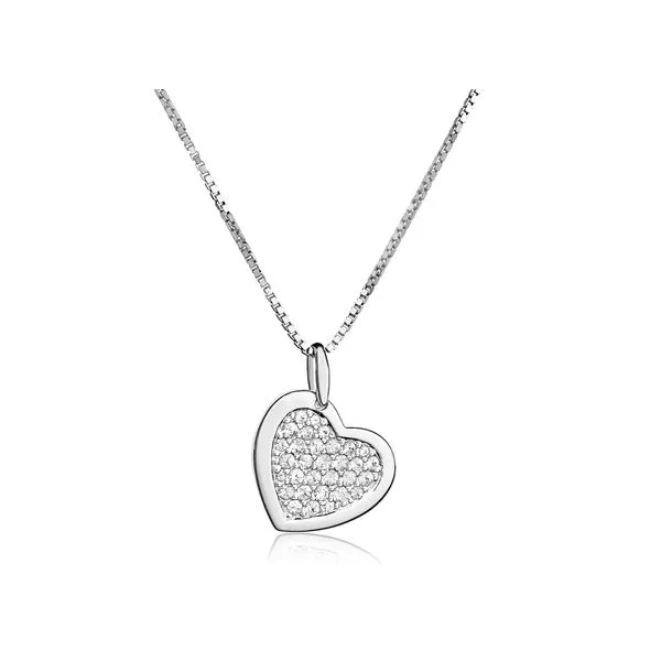Heart Shaped White Sapphire Pendant Rasmussen Diamonds Mount Pleasant, WI