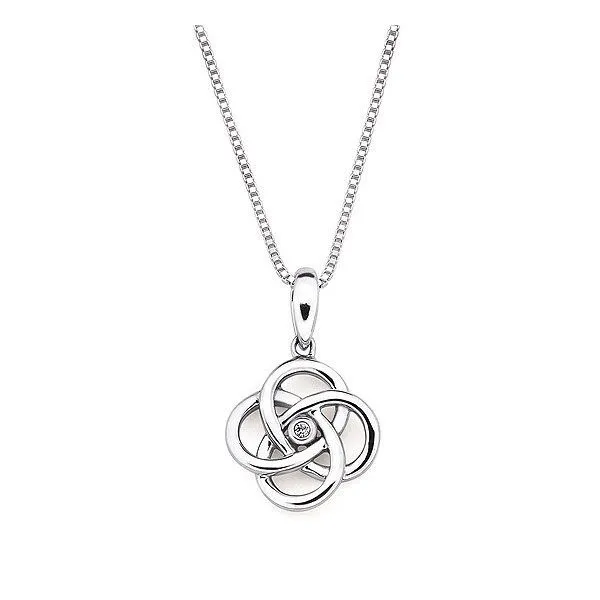 Sterling Silver Diamond Pendant