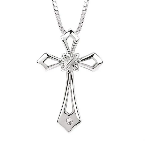 0.01 CT Diamond Cross Pendant Rasmussen Diamonds Mount Pleasant, WI