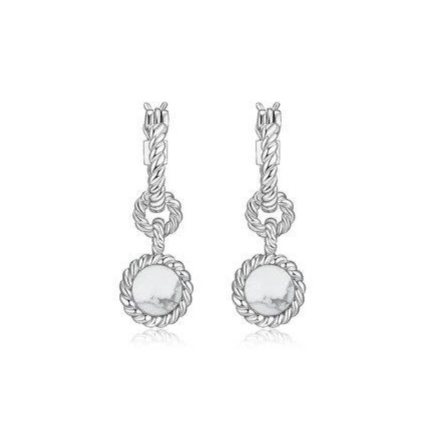 Elle Sterling Silver Dangle Earrings Rasmussen Diamonds Mount Pleasant, WI