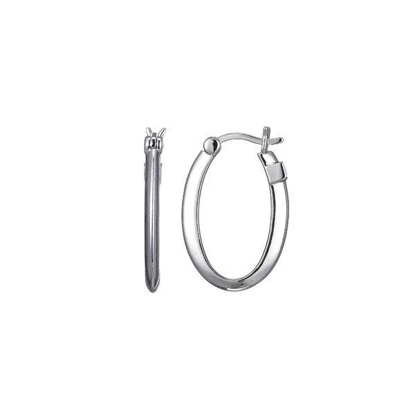 Elle Sterling Silve Oval Earrings Rasmussen Diamonds Mount Pleasant, WI