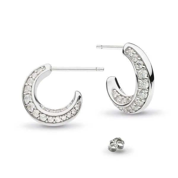 Kit Heath Silver Semi-Hoop Earrings Rasmussen Diamonds Mount Pleasant, WI