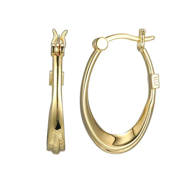 Elle Gold Plated Hoop Earrings Rasmussen Diamonds Mount Pleasant, WI