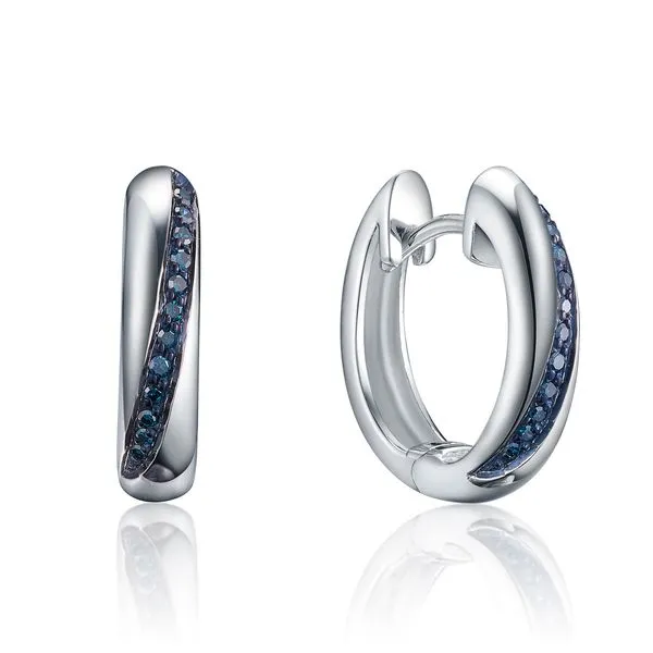 Sterling Silver Blue Diamond Earrings Rasmussen Diamonds Mount Pleasant, WI