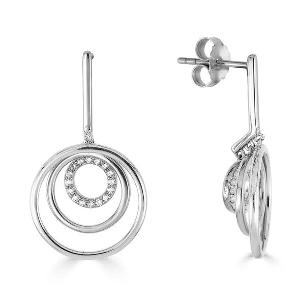 Sterling Silver White Sapphire Earrings