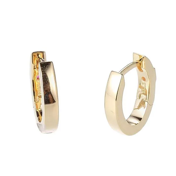 Elle Sterling Silver 7mm Hoop Earrings Rasmussen Diamonds Mount Pleasant, WI