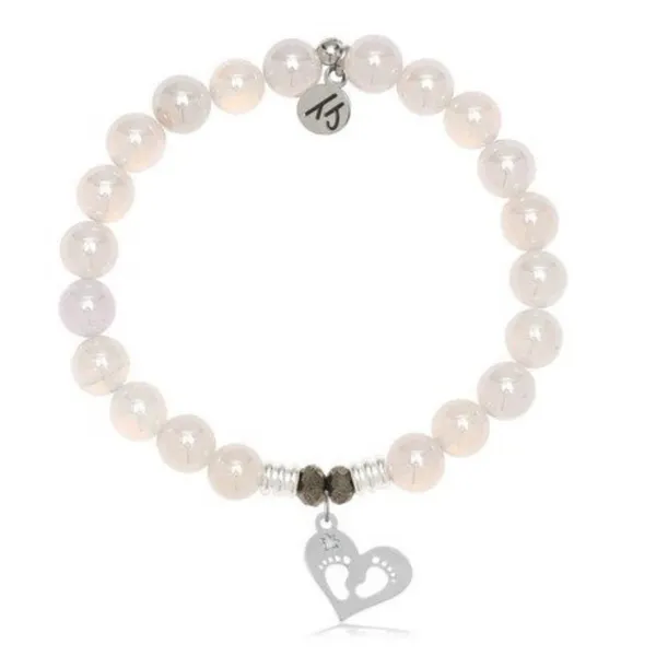 T.Jazelle White Agate Beaded Bracelet Rasmussen Diamonds Mount Pleasant, WI