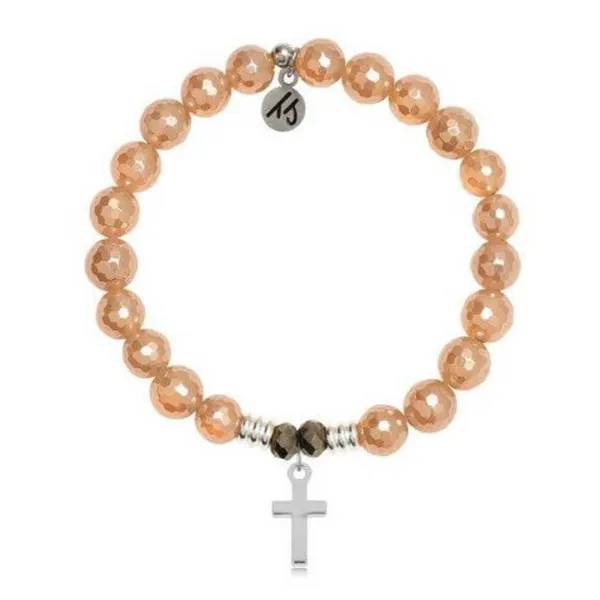 T.Jazelle Champagne Agate Beaded Bracelet Rasmussen Diamonds Mount Pleasant, WI