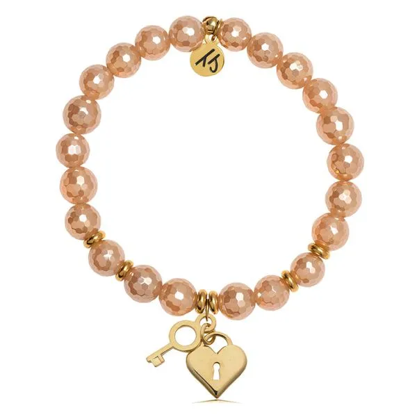 T.Jazelle Champagne Agate Beaded Bracelet Rasmussen Diamonds Mount Pleasant, WI