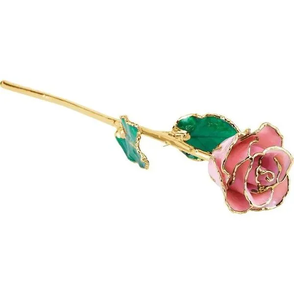 24k Lacquered Pink Pearl Real Rose Rasmussen Diamonds Mount Pleasant, WI