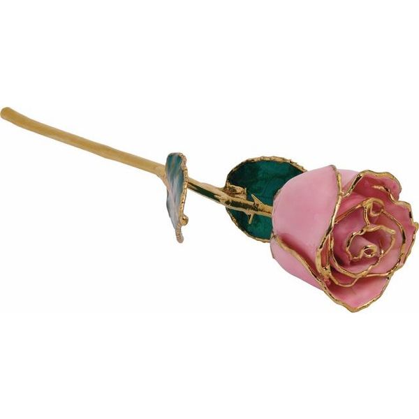 24k Gold Lacquered Pink Colored Rose Rasmussen Diamonds Mount Pleasant, WI