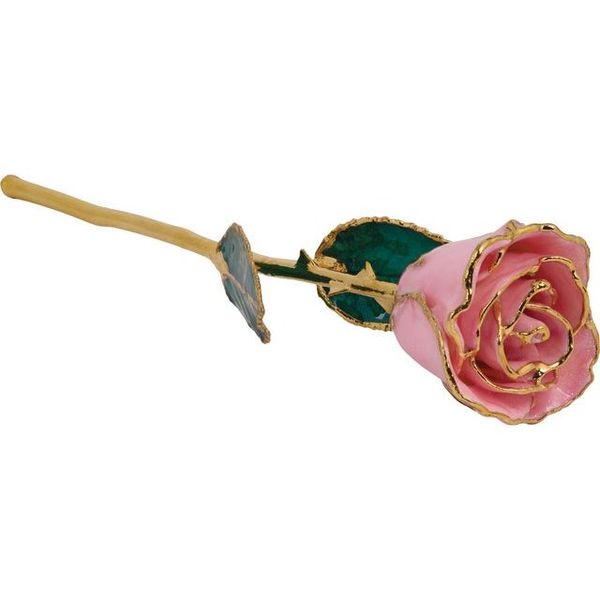 24k Gold Lacquered Pink Colored Rose Rasmussen Diamonds Mount Pleasant, WI