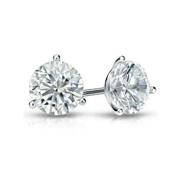 1CTW Three Prong Diamond Stud Earrings Rasmussen Diamonds Mount Pleasant, WI