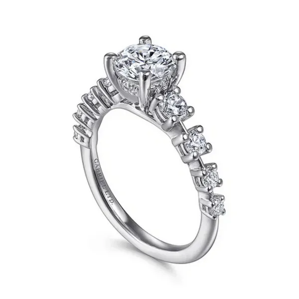 Gabriel and Co. Round Diamond Engagement Ring Rasmussen Diamonds Mount Pleasant, WI