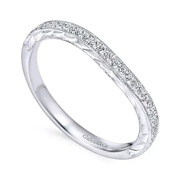 Gabriel & Co. White Gold Diamond Band Rasmussen Diamonds Mount Pleasant, WI