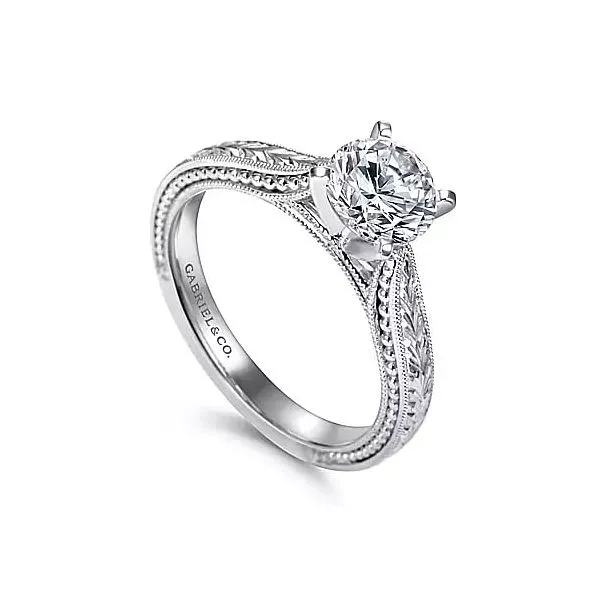 Gabriel & Co. White Gold Diamond Ring Rasmussen Diamonds Mount Pleasant, WI