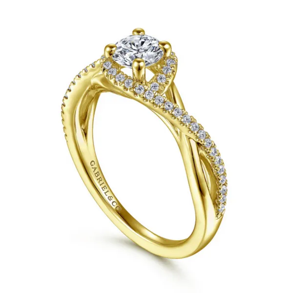 Gabriel and Co. 0.5 CT Round Diamond Engagement Ring Moun...