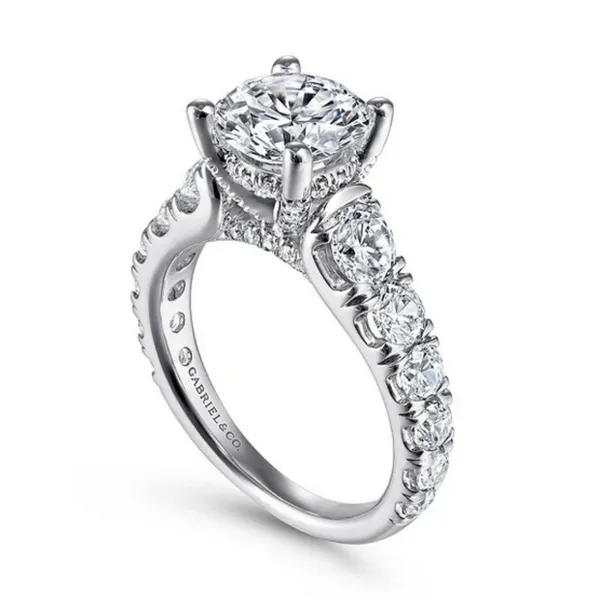 Gabriel and Co. 2 CT Round Diamond Engagement Ring Mounting Rasmussen Diamonds Mount Pleasant, WI