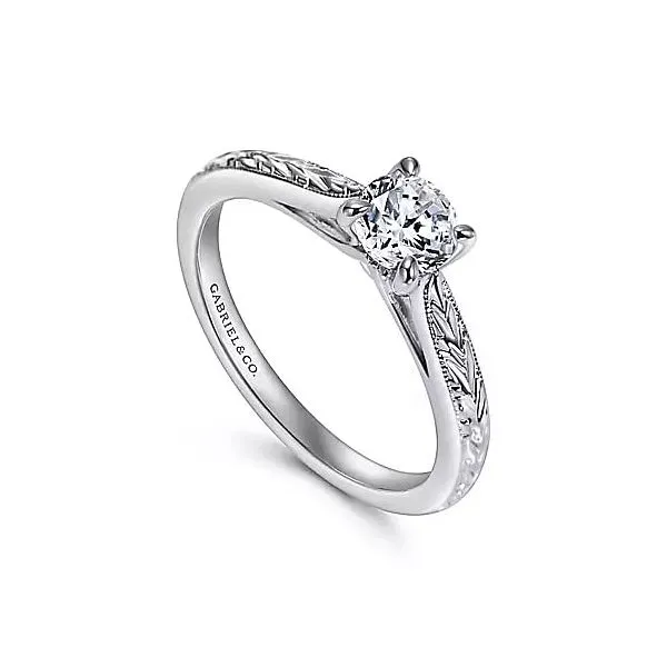 Gabriel & Co. White Gold Diamond Ring Rasmussen Diamonds Mount Pleasant, WI