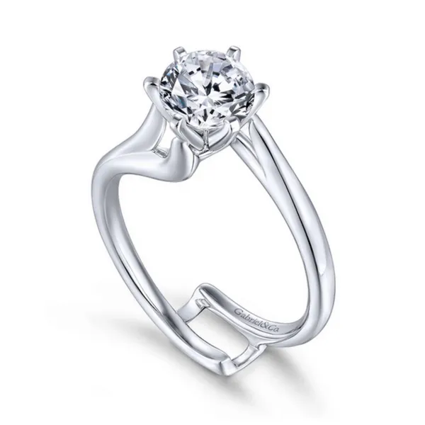 Gabriel and Co. 1 CT Round Diamond Engagement Ring Mounting Rasmussen Diamonds Mount Pleasant, WI