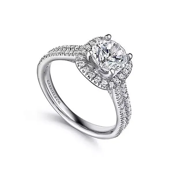 Gabriel & Co. White Gold Diamond RIng Rasmussen Diamonds Mount Pleasant, WI