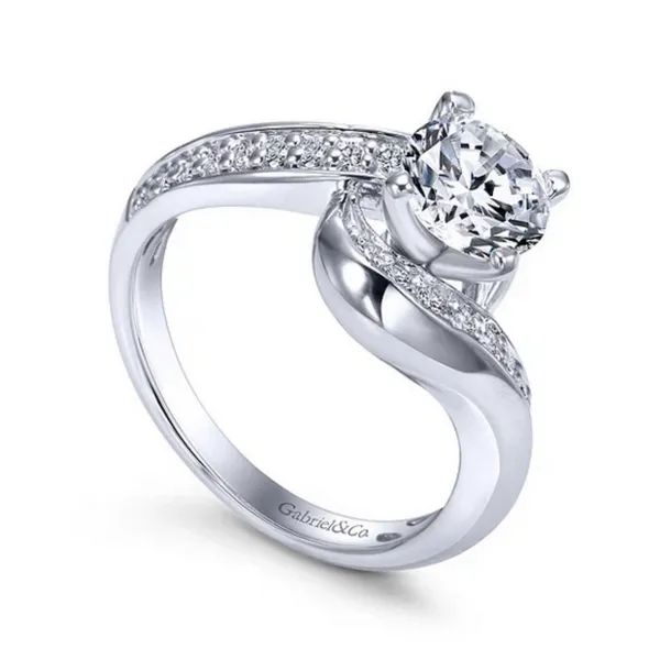 Gabriel and Co. 1 CT Round Diamond Engagement Ring Mounting Rasmussen Diamonds Mount Pleasant, WI