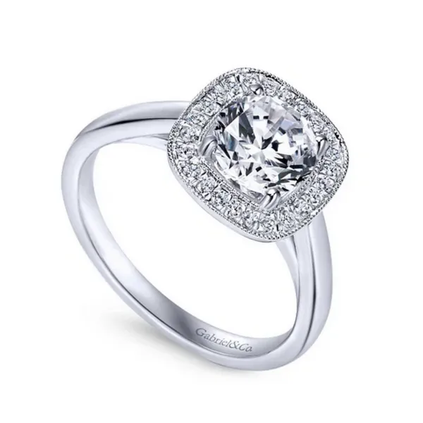 Gabriel and Co. 1 CT Round Diamond Engagement Ring Mounting Rasmussen Diamonds Mount Pleasant, WI