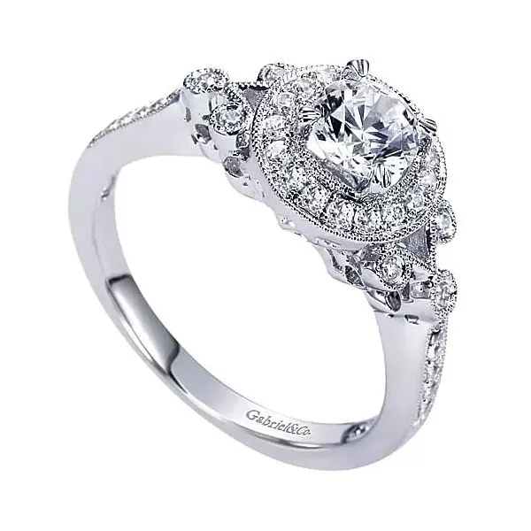 Gabriel & Co. White Gold Diamond Ring Rasmussen Diamonds Mount Pleasant, WI