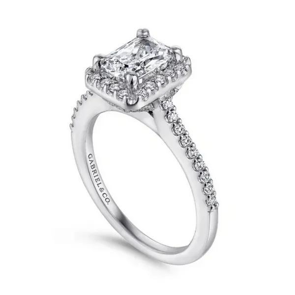 Gabriel and Co. 1.25 CT Emerald Diamond Engagement Ring Mounting Rasmussen Diamonds Mount Pleasant, WI