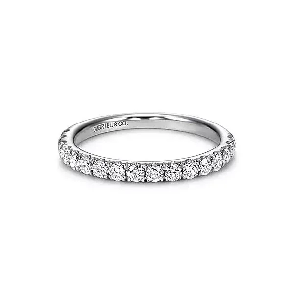 Gabriel & Co. White Gold Diamond Band Rasmussen Diamonds Mount Pleasant, WI