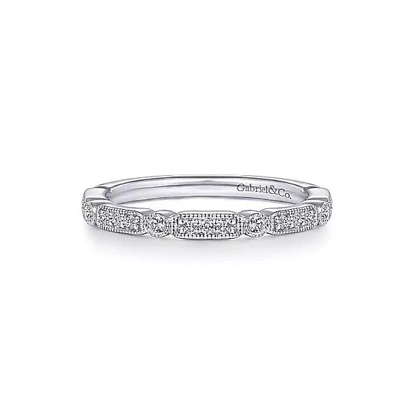 Gabriel & Co. White Gold Diamond Band Rasmussen Diamonds Mount Pleasant, WI