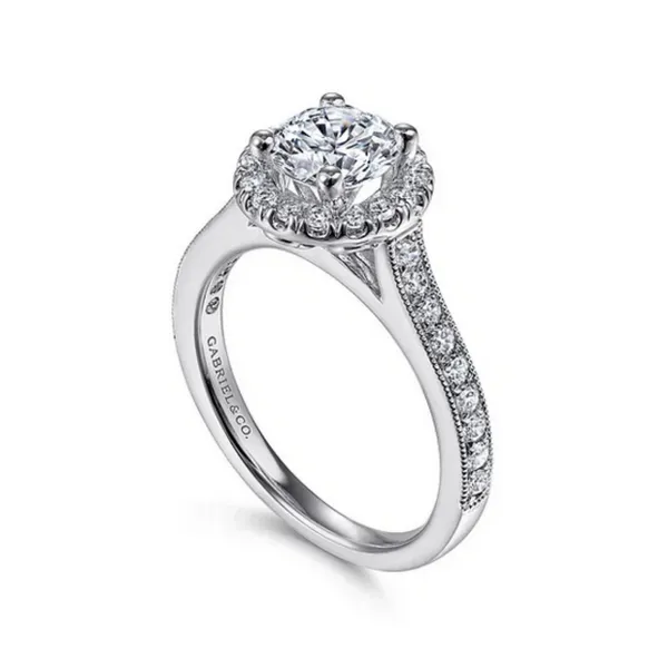 Gabriel and Co. 1 CT Round Diamond Engagement Ring Mounting Rasmussen Diamonds Mount Pleasant, WI