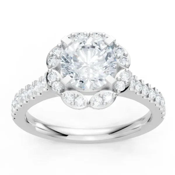 White Gold Round Halo Ring Rasmussen Jewelers Spanish Fork, UT